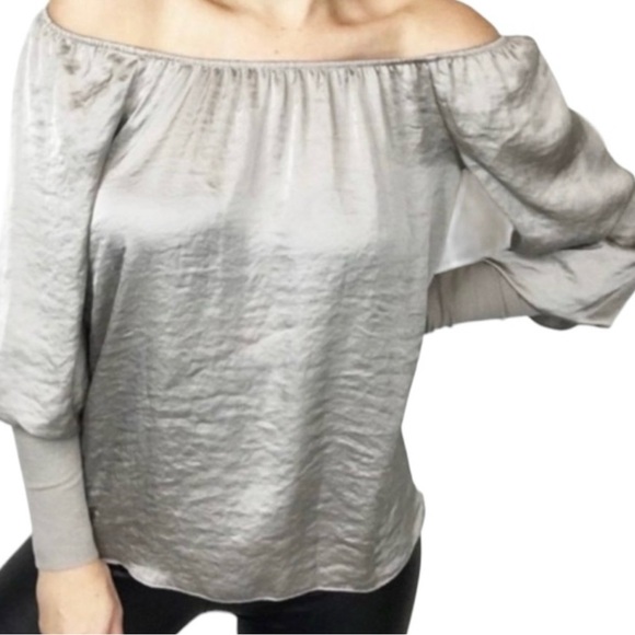 Bailey 44 Tops - Bailey 44 Womens Long Puff‎ Sleeve Size Large Top Champagne Cream